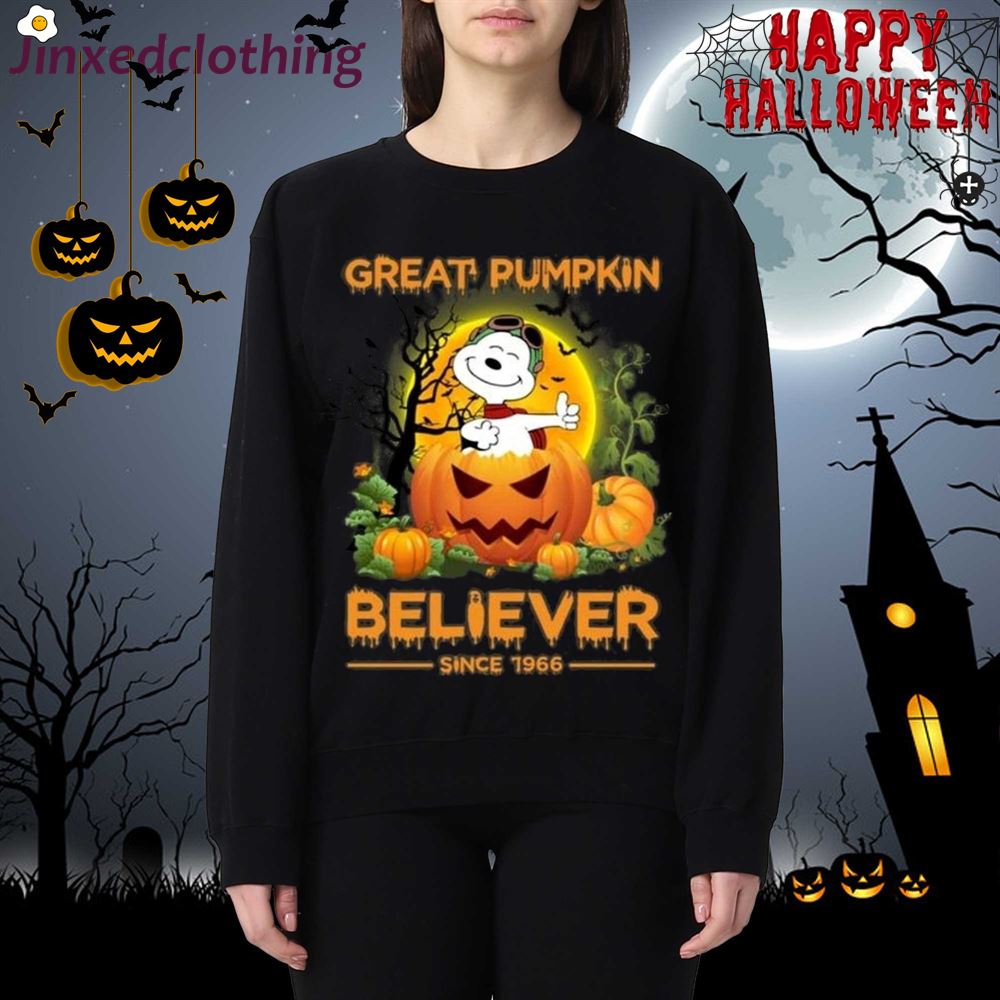 Halloween Snoopy Great Pumpkin Believer Since 1966 Shirt Dog Autumn Pumpkin Sweatshirt 